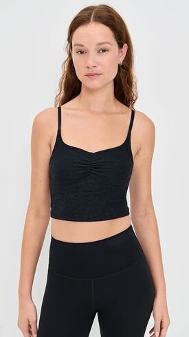 Beyond Yoga Women's Spacedye Raise The Barre Shirred Cropped Tank in Saudi Arabia