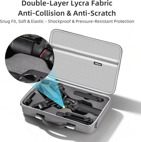 Coyktonty RS 5 Carrying Case, Portable PU Leather Storage Case Travel Shoulder Bag for DJI RS5 Gimbal Stabilizer and Accessories in Kuwait