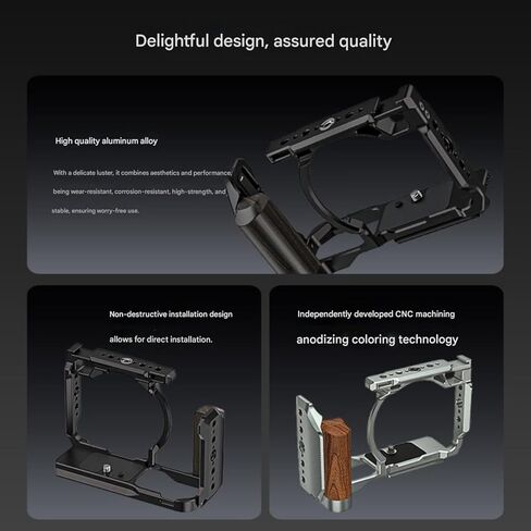 قفص ZR لكاميرا Nikon ZR مع حامل حذاء بارد للوصول الكامل لملحقات أجهزة الفيديو الاحترافية وسكك الناتو in Kuwait