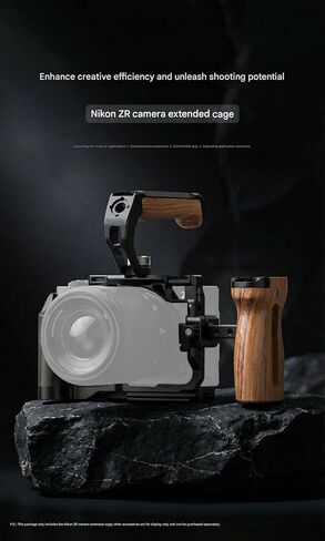 قفص ZR لكاميرا Nikon ZR مع حامل حذاء بارد للوصول الكامل لملحقات أجهزة الفيديو الاحترافية وسكك الناتو in Kuwait