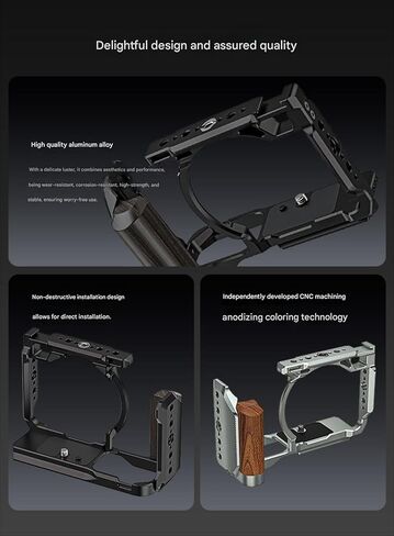 قفص ZR لكاميرا Nikon ZR مع حامل حذاء بارد للوصول الكامل لملحقات أجهزة الفيديو الاحترافية وسكك الناتو in Kuwait