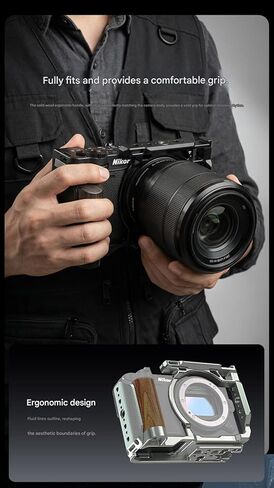قفص ZR لكاميرا Nikon ZR مع حامل حذاء بارد للوصول الكامل لملحقات أجهزة الفيديو الاحترافية وسكك الناتو in Kuwait