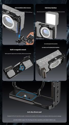 قفص ZR لكاميرا Nikon ZR مع حامل حذاء بارد للوصول الكامل لملحقات أجهزة الفيديو الاحترافية وسكك الناتو in Kuwait