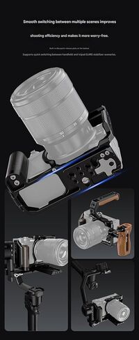 قفص ZR لكاميرا Nikon ZR مع حامل حذاء بارد للوصول الكامل لملحقات أجهزة الفيديو الاحترافية وسكك الناتو in Kuwait
