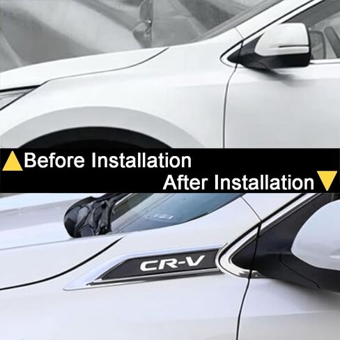 لهوندا CRV CR-V 2017 2018 2019 2020 2021 2022 ملحقات رياضية للسيارات خارجية مطلية بالكروم غطاء فتحة تهوية مدخل حاجز جانبي الجناح الحاجز شعار شارة غطاء تزيين (فضي) in Saudi Arabia