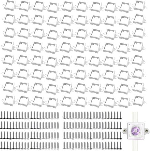 حوامل إضاءة LED خارجية، 80 قطعة مع براغي، لـ H705، مقاس المشبك 2.36 × 0.67 × 1.38 بوصة in Kuwait