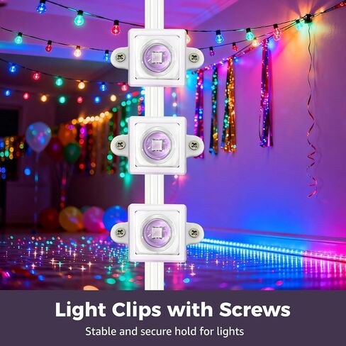 حوامل إضاءة LED خارجية، 80 قطعة مع براغي، لـ H705، مقاس المشبك 2.36 × 0.67 × 1.38 بوصة in Kuwait
