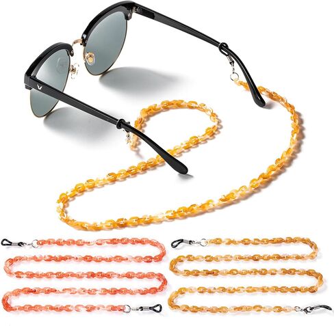 Josteve Chain Glasses Strap Sunglasses Holder, Women Chain Eyeglasses Strap, 2Pcs Lanyard Eye Glasses Holders Around Neck Men in Saudi Arabia