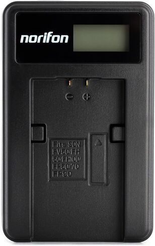 Norifon NP-FH50 LCD شاحن USB لسوني DCR-DVD108 DCR-DVD610 DCR-DVD105 DCR-HC21 DCR-HC52 DCR-HC38 DCR-SR45 DCR-SR47 DCR-SX85 DCR-SX45 DCR-SX44 HDR-SR11 HDR-SR12 HDR-XR160 كاميرا وأكثر من ذلك in Kuwait