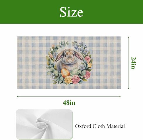 Easter Bunny Fluorescent Light Covers for Ceiling Lights 4x2 feet,2 Pack Magnetic Light Filters for Classroom,Retro Rabbit Eggs Spring Flower Farmhouse Plaid Fluorescent Lamp Shade Panel for Office in Saudi Arabia
