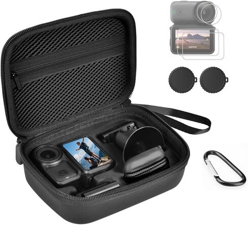 حقيبة حمل لملحقات DJI Osmo Nano، حقيبة سفر 8 في 1 تتضمن غطاءين للعدسات من السيليكون، 4 واقيات شاشة للعدسات وحقيبة تخزين واقية بغطاء صلب لمجموعة DJI Osmo Nano Standard Combo in Kuwait