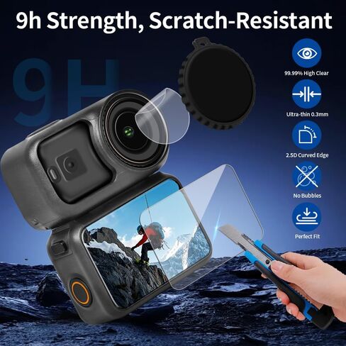 حقيبة حمل لملحقات DJI Osmo Nano، حقيبة سفر 8 في 1 تتضمن غطاءين للعدسات من السيليكون، 4 واقيات شاشة للعدسات وحقيبة تخزين واقية بغطاء صلب لمجموعة DJI Osmo Nano Standard Combo in Kuwait