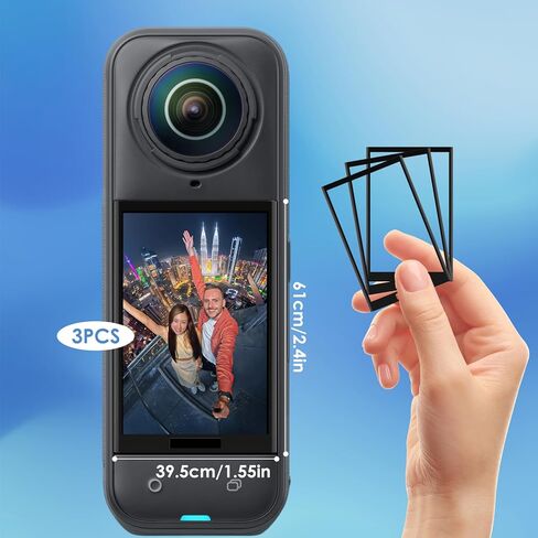 واقي شاشة متوافق مع Insta 360 X5، 3 عبوات من الأفلام الناعمة البديلة بصلابة 9H، أفلام مضادة لبصمات الأصابع ومضادة للوهج in Kuwait