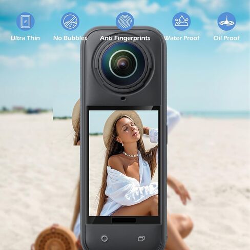 واقي شاشة متوافق مع Insta 360 X5، 3 عبوات من الأفلام الناعمة البديلة بصلابة 9H، أفلام مضادة لبصمات الأصابع ومضادة للوهج in Kuwait