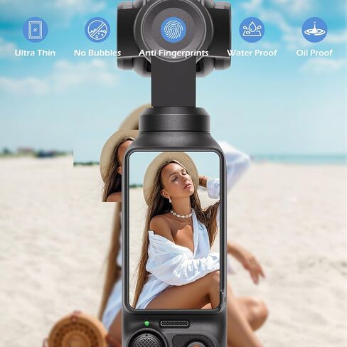 واقي شاشة متوافق مع DJI OSMO POCKET 3، 6 عبوات بديلة من الزجاج المقوى بصلابة 9H، شاشة مضادة لبصمات الأصابع + أفلام كاميرا مضادة للوهج in Kuwait