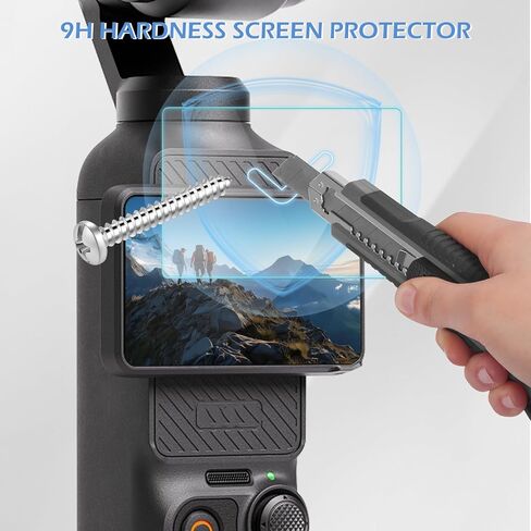واقي شاشة متوافق مع DJI OSMO POCKET 3، 6 عبوات بديلة من الزجاج المقوى بصلابة 9H، شاشة مضادة لبصمات الأصابع + أفلام كاميرا مضادة للوهج in Kuwait