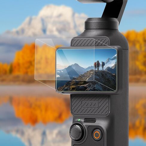 واقي شاشة متوافق مع DJI OSMO POCKET 3، 6 عبوات بديلة من الزجاج المقوى بصلابة 9H، شاشة مضادة لبصمات الأصابع + أفلام كاميرا مضادة للوهج in Kuwait