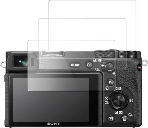 واقي شاشة متوافق مع هاتف Sony Alpha A6600، 3 عبوات بديلة من الزجاج المقوى بصلابة 9H، أفلام مضادة لبصمات الأصابع ومضادة للوهج in Kuwait
