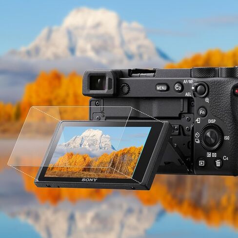 واقي شاشة متوافق مع هاتف Sony Alpha A6600، 3 عبوات بديلة من الزجاج المقوى بصلابة 9H، أفلام مضادة لبصمات الأصابع ومضادة للوهج in Kuwait