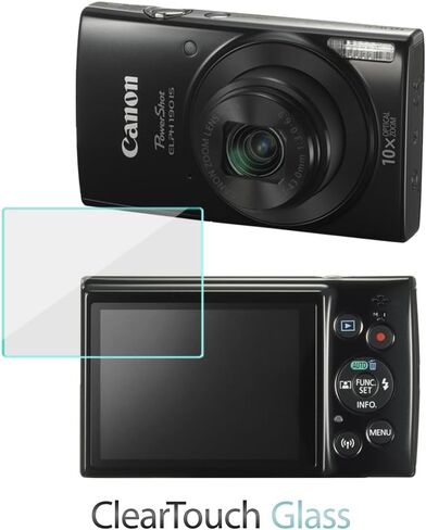 واقي شاشة BoxWave متوافق مع Canon Powershot ELPH 190 - زجاج ClearTouch، حماية شاشة من الزجاج المقوى 9H in Kuwait