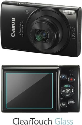 واقي شاشة BoxWave متوافق مع Canon Powershot ELPH 190 - زجاج ClearTouch، حماية شاشة من الزجاج المقوى 9H in Kuwait
