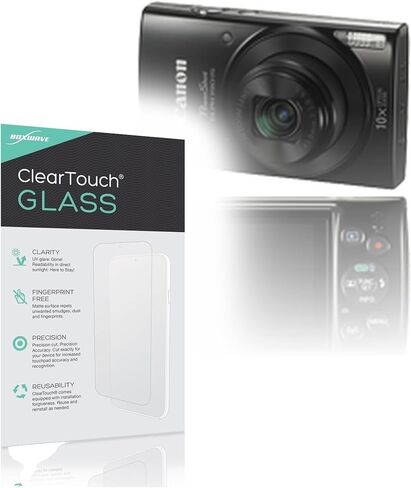 واقي شاشة BoxWave متوافق مع Canon Powershot ELPH 190 - زجاج ClearTouch، حماية شاشة من الزجاج المقوى 9H in Kuwait
