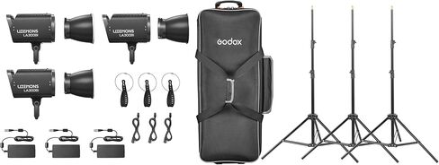 Godox Litemons LA300Bi 330W Bi-Color LED Monolight (Black) – 2800–6500K, CRI 95/TLCI 94, Bowens S-Mount, NFC & Bluetooth Control, Special Effects, Studio & Location Ready in Kuwait