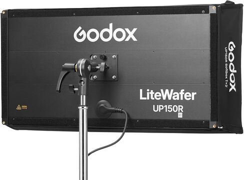 لوحة إضاءة Godox LiteWafer UP150R RGB LED، 180 وات 1800-10000 كلفن إضاءة استوديو RGBW كاملة مع مخرج 20,400 لوكس، تحكم في التطبيق/DMX، حامل سريع التحرير، صندوق ناعم ومجموعة أدوات التحكم in Kuwait