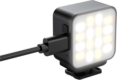 GOWENIC Portable LED Video Light, Magnetized Rechargeable Camera Light with 3 Adjustable Color Temperatures 3000K 4000K 6000K, for Action 6 in Kuwait
