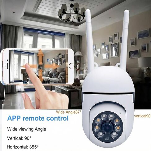كاميرا أمان داخلية 2K HD، دوران/إمالة 360 درجة، تتبع الحركة، رؤية ليلية ملونة، صوت ثنائي الاتجاه، إنذار، تخزين سحابي/SD، 2.4G WiFi، توصيل إضافي in Kuwait