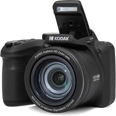 كاميرا Kodak AZ405BK PIXPRO Astro Zoom 20MP رقمية 40X زووم بصري 24 مم حزمة سوداء مع بطاقة ذاكرة Lexar 64GB عالية الأداء 800x UHS-I SDHC سلسلة زرقاء in Kuwait