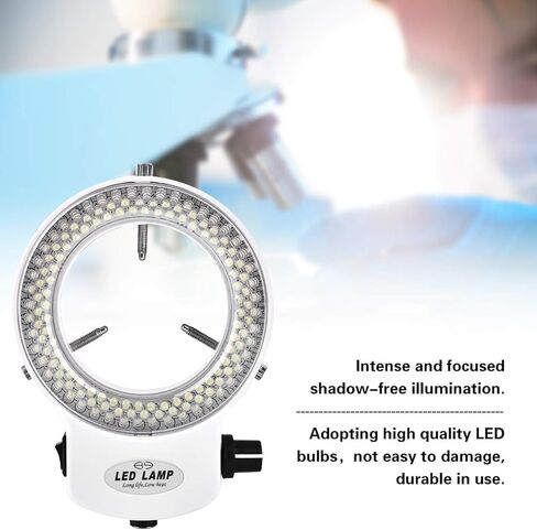 ضوء مجهر LED 144 LED سطوع قابل للتعديل لكاميرا مجهر ستيريو (أبيض) in Kuwait