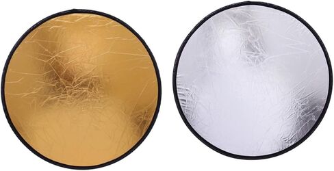 NUOBESTY 2pcs 30cm Photography Light Bounce Board 2-in-1 Gold Silver Collapsible Photo Reflector for Studio and Outdoor Shooting, Portable Lighting Accessories for Photographers in Kuwait