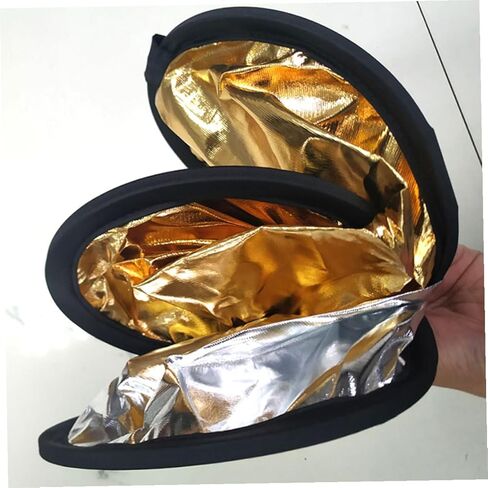 NUOBESTY 2pcs 30cm Photography Light Bounce Board 2-in-1 Gold Silver Collapsible Photo Reflector for Studio and Outdoor Shooting, Portable Lighting Accessories for Photographers in Kuwait