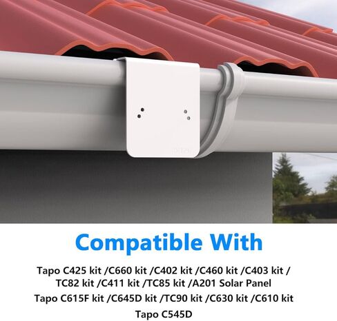 حامل مزراب HOLACA متوافق مع TP-Link Tapo SolarCam C660/C615F /C645D/C402/C403/C460/C425/C630/C411/C610/TC82/TC90/TC85/C545D KIT ولوحة شمسية A201 in Kuwait