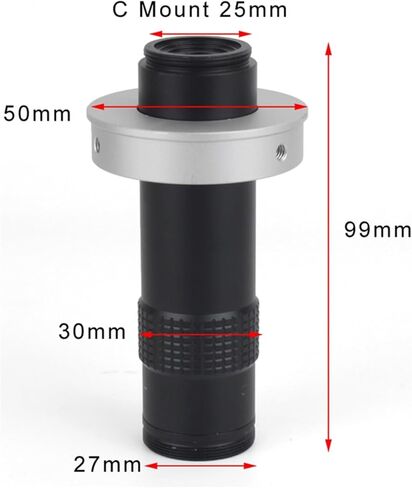 LIAMOS Industrial Microscope 5X-130X C-Mount Lens Large Field of View High Working Distance Monocular Video Magnifying Glass,High Reliability in Saudi Arabia