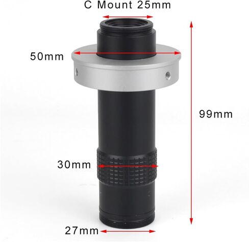 LIAMOS Industrial Microscope 5X-130X C-Mount Lens Large Field of View High Working Distance Monocular Video Magnifying Glass,High Reliability in Saudi Arabia