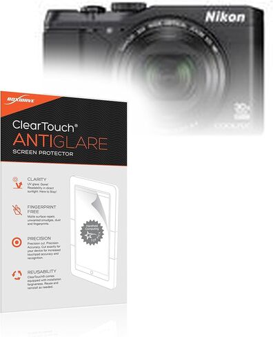 واقي شاشة BoxWave متوافق مع كاميرا Nikon Coolpix S9900 - ClearTouch مضاد للتوهج (عبوتان)، غلاف غشاء غير لامع مضاد لبصمات الأصابع in Kuwait