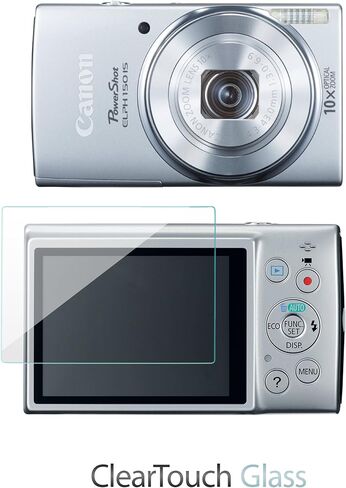 واقي شاشة BoxWave متوافق مع Canon Powershot ELPH 150 - زجاج ClearTouch، حماية شاشة من الزجاج المقوى 9H in Kuwait