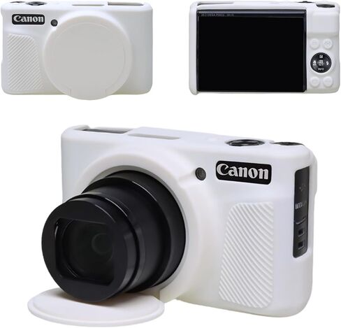 حافظة كاميرا LTGEM متوافقة مع كاميرا Canon Powershot SX740/SX730 HS الرقمية، غطاء سيليكون ناعم مضاد للخدش ومضاد للانزلاق مع غطاء عدسة قابل للفصل لكاميرا Canon Powershot SX740/SX730، أسود in Kuwait