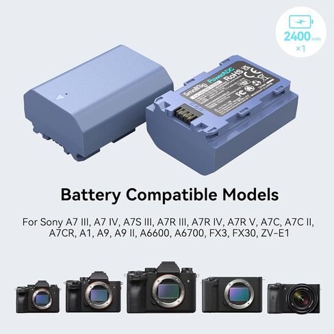شاحن بطارية SMALLRIG NP-FZ100 وبطارية USB-C بديلة بقدرة 2400 مللي أمبير في الساعة لسوني in Kuwait