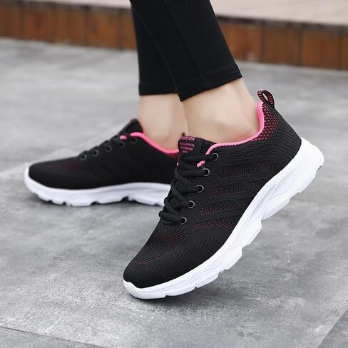 Women Fashion Casual Lace-Up Lightweight Sneakers Breathable Walking Running Sports Shoes in Saudi Arabia