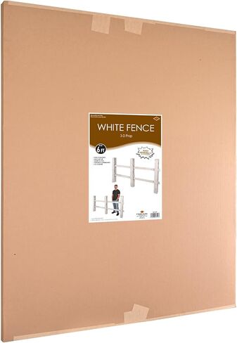 Beistle مقاس كبير 3' 8'' x 6' 7'' من الورق المقوى الأبيض سياج حديقة ديكور الحفلات - لحفلات أعياد الميلاد وحفلات الزفاف والتقاط الصور in Kuwait