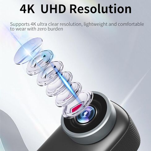 كاميرا الجسم الصغيرة بدقة 4K، كاميرا عمل قابلة للارتداء بدقة 8 ميجابكسل مضادة للاهتزاز واي فاي مع حافظة مقاومة للماء حتى مسافة 30 مترًا ومشبك مغناطيسي بحجم الإبهام وكاميرا فيديو شخصية رياضية DV لركوب الدراجات والمشي in Kuwait
