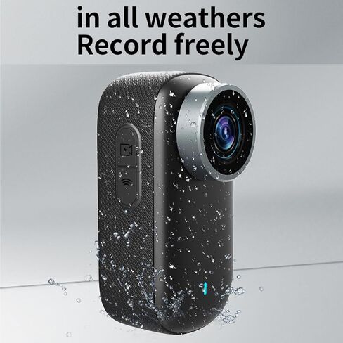 كاميرا الجسم الصغيرة بدقة 4K، كاميرا عمل قابلة للارتداء بدقة 8 ميجابكسل مضادة للاهتزاز واي فاي مع حافظة مقاومة للماء حتى مسافة 30 مترًا ومشبك مغناطيسي بحجم الإبهام وكاميرا فيديو شخصية رياضية DV لركوب الدراجات والمشي in Kuwait