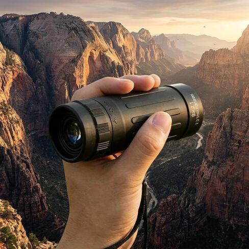 تلسكوب بصري أحادي العين عالي الدقة 8 × 21، نطاق جيب ذو رؤية واضحة وقوة عالية، معدات خارجية للتخييم، منظار أحادي صغير للرجال والنساء، الصيد، الرياضة، السفر in Kuwait