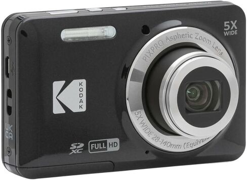 حزمة كاميرا رقمية Kodak PIXPRO FZ55 صديقة للتكبير (أسود) مع بطاقة SD سعة 32 جيجابايت ومجموعة تنظيف التصوير الفوتوغرافي وحقيبة الكاميرا وبطارية طاقة لـ LB-012 (5 عناصر) in Kuwait