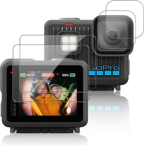 NOUKAJU [2+2Pack] واقي شاشة لـ GoPro LIT Hero، زجاج مقسى عالي الدقة، صلابة 9 ساعات، خدش، مضاد لبصمات الأصابع، واقي غشاء زجاجي مقوى لكاميرا GoPro LIT Hero in Kuwait