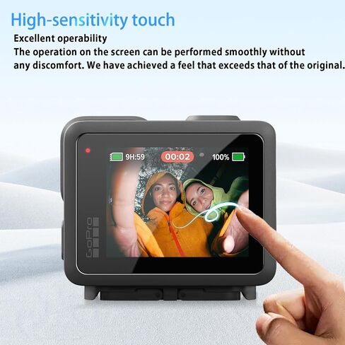 NOUKAJU [2+2Pack] واقي شاشة لـ GoPro LIT Hero، زجاج مقسى عالي الدقة، صلابة 9 ساعات، خدش، مضاد لبصمات الأصابع، واقي غشاء زجاجي مقوى لكاميرا GoPro LIT Hero in Kuwait