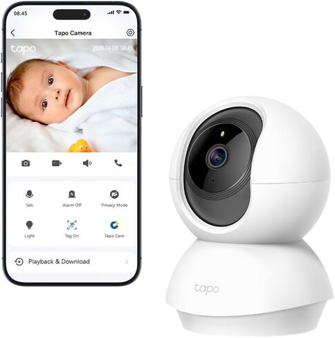 كاميرا تي بي لينك TC70 المنزلية، واي فاي، 1080 بيكسل، بطاقة مايكرو اس دي 360 درجة in Kuwait